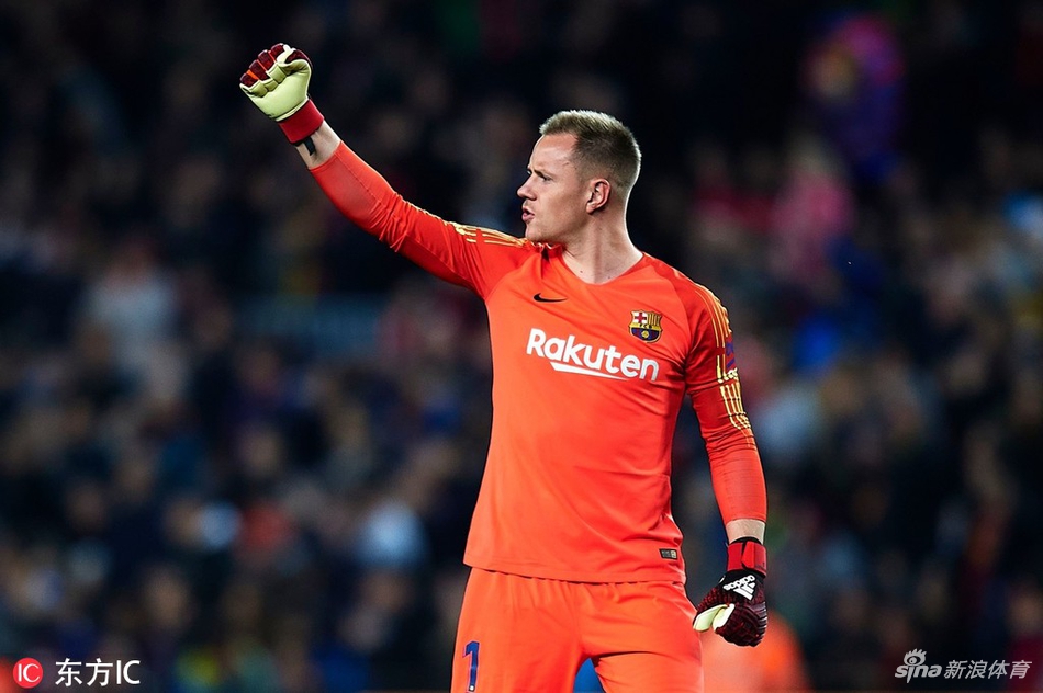 特尔施特根握拳庆祝