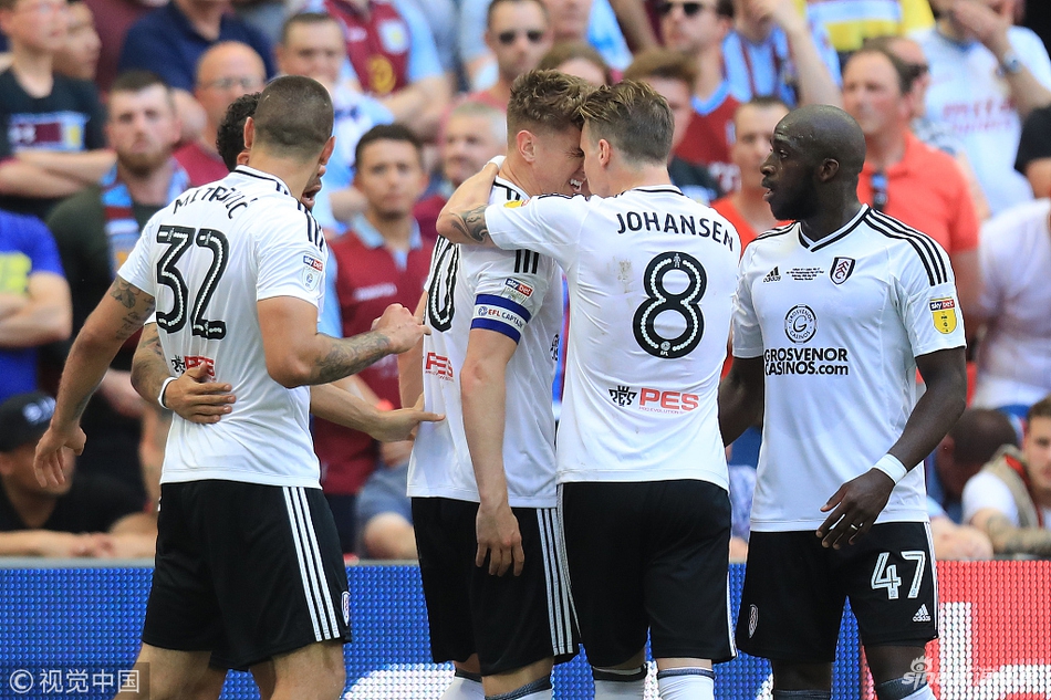 富勒姆众将庆祝