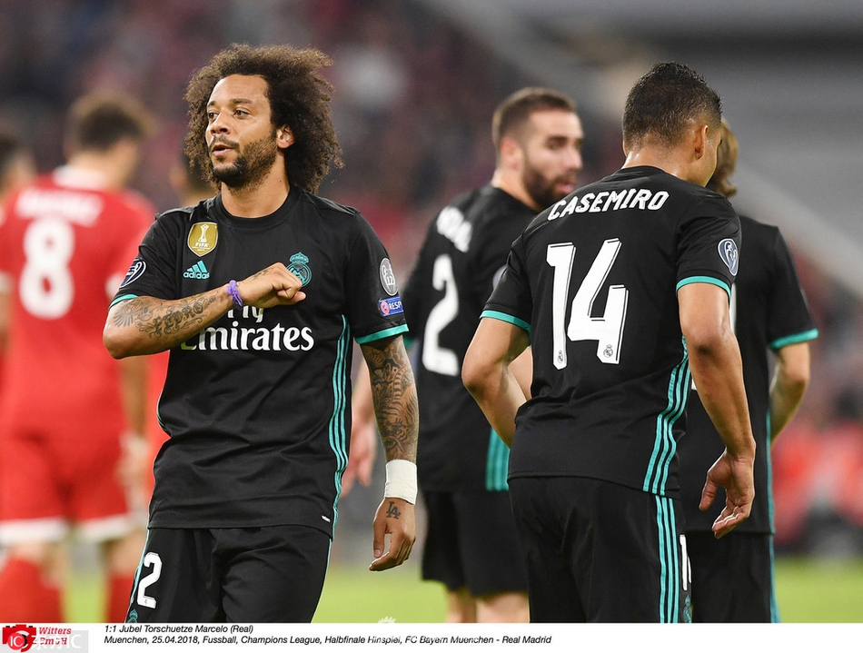 马塞洛为皇马扳平比分