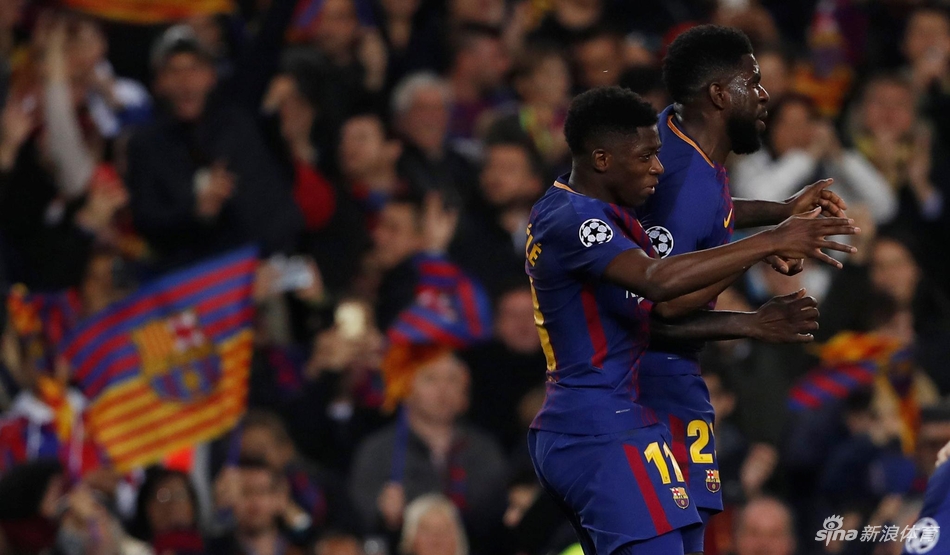 乌姆蒂蒂与登贝莱庆祝