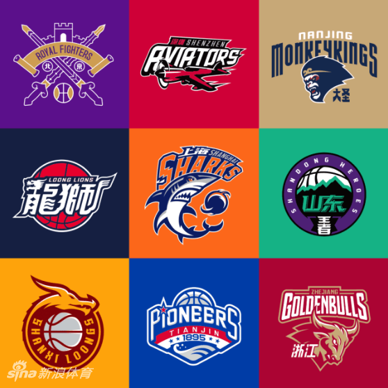 CBA官方正式公布9支球队队标