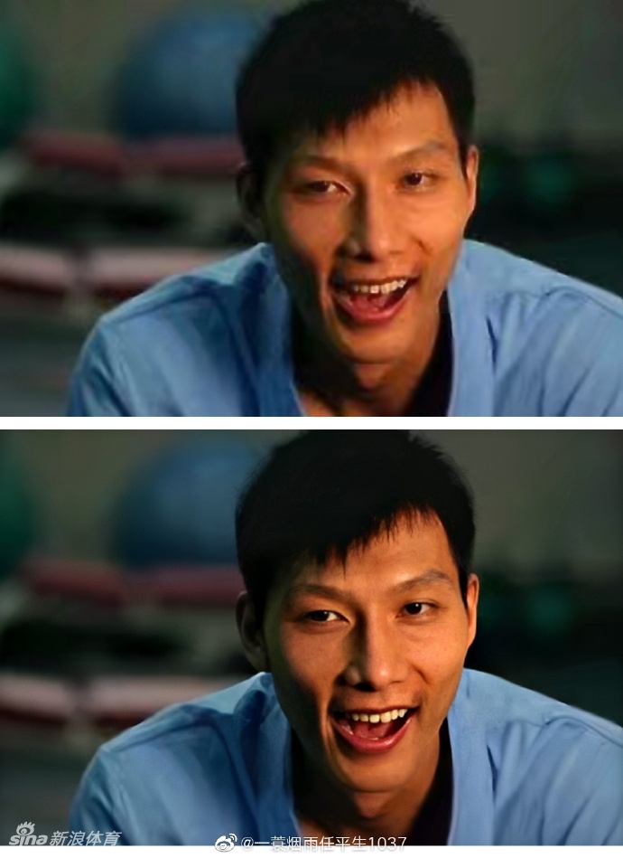 易建联老照片通过AI技术恢复后竟这么帅
