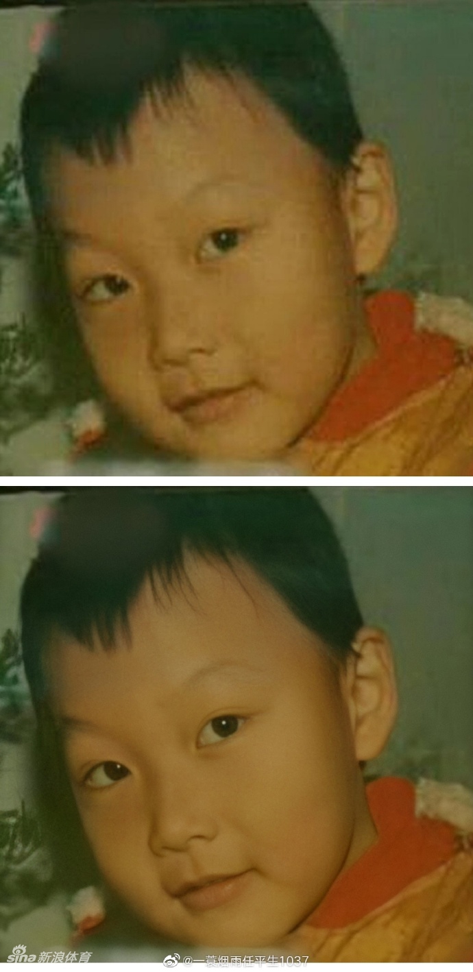 易建联老照片通过AI技术恢复后竟这么帅