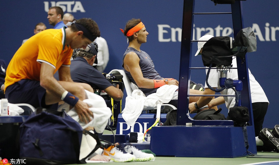 美网纳达尔伤退 波特罗进决赛