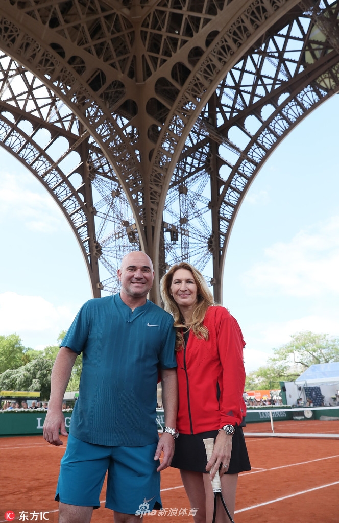 阿加西与格拉芙打表演赛撒狗粮