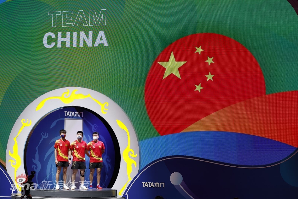 世乒赛中国男队3-0泰国队