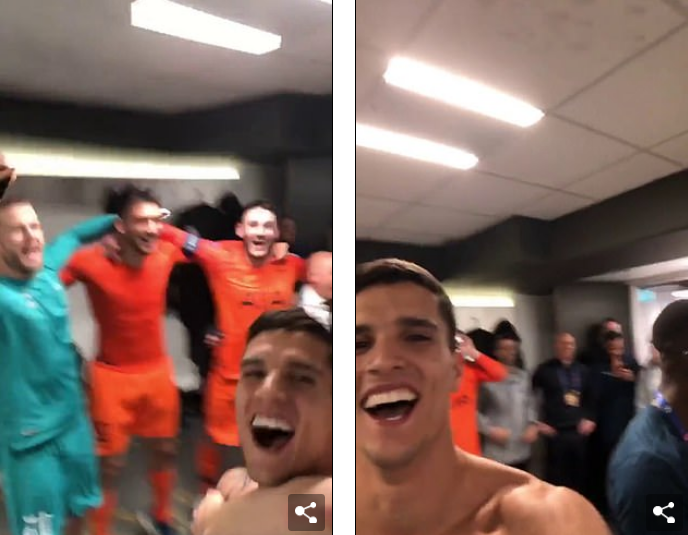 热刺更衣室大狂欢！孙兴O狂嗨