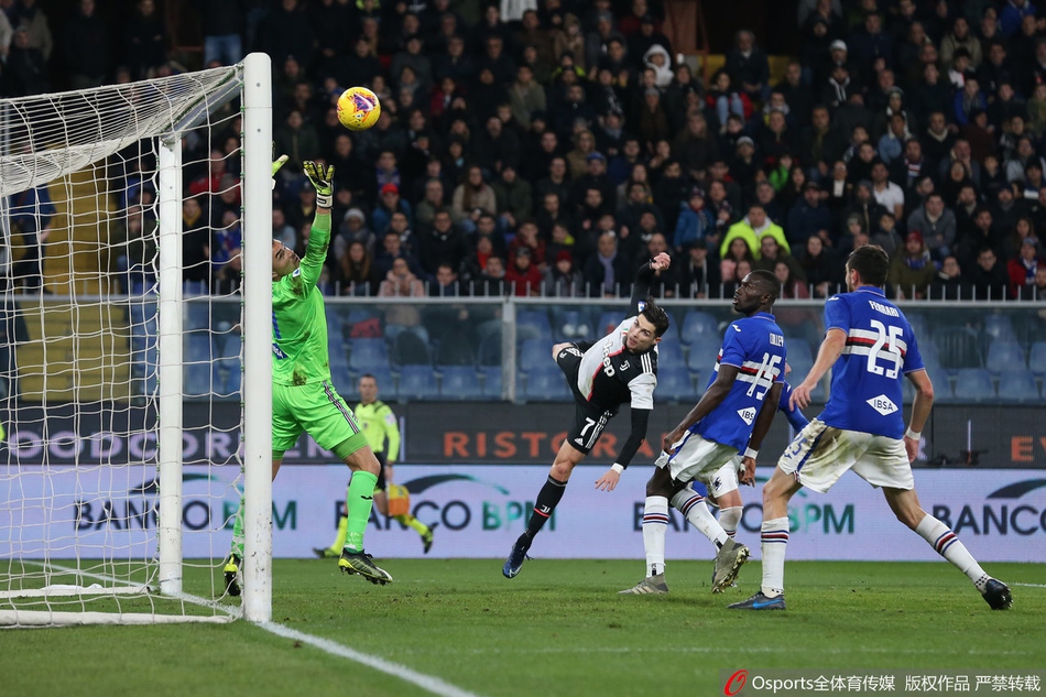 C罗神级头球！2.5米高空反物理