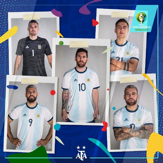 阿根廷美洲杯定妆照 梅西帅气