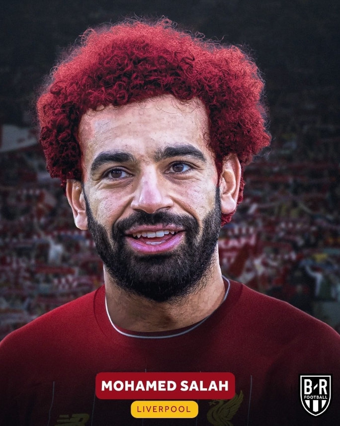 当梅西C罗头发染成队服颜色