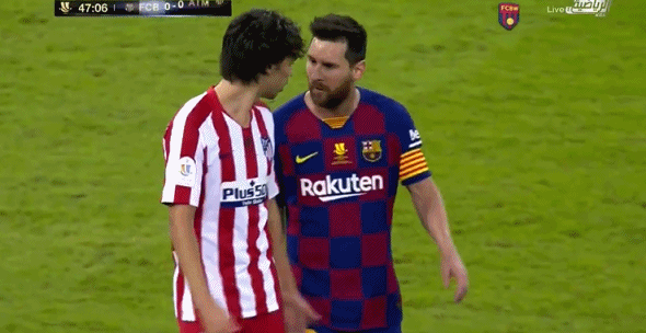 看发怒的梅西 如何硬刚对手！