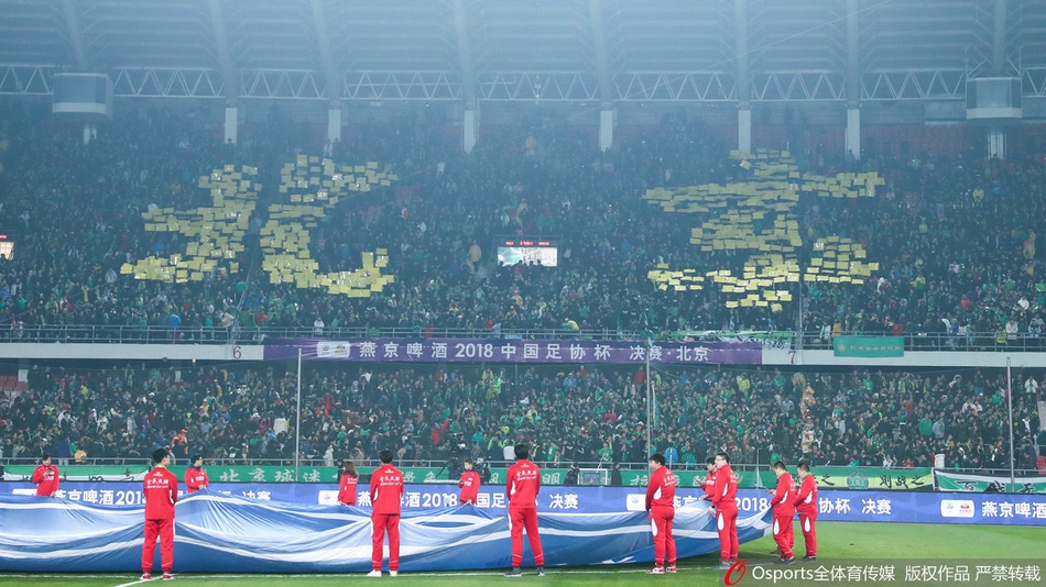 足协杯决赛球迷打出惊人TIFO