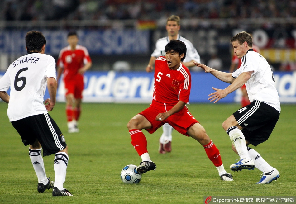 2009年 国足1-1德国 郑智出战