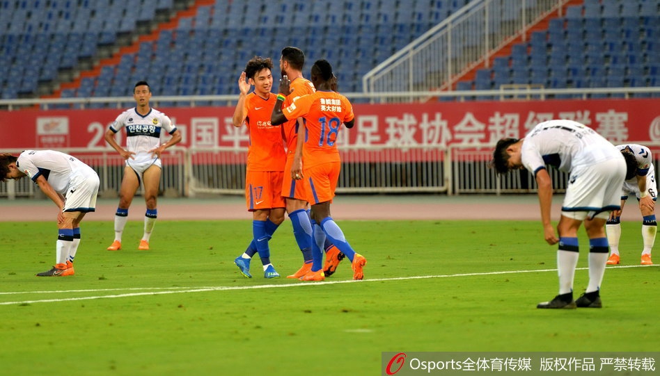 热身赛鲁能1-2仁川联队