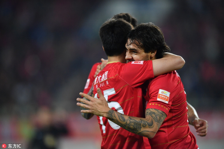 恒大庆祝进球