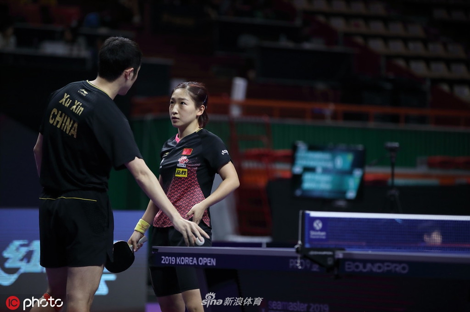 韩乒赛许昕/刘诗雯混双首轮速胜