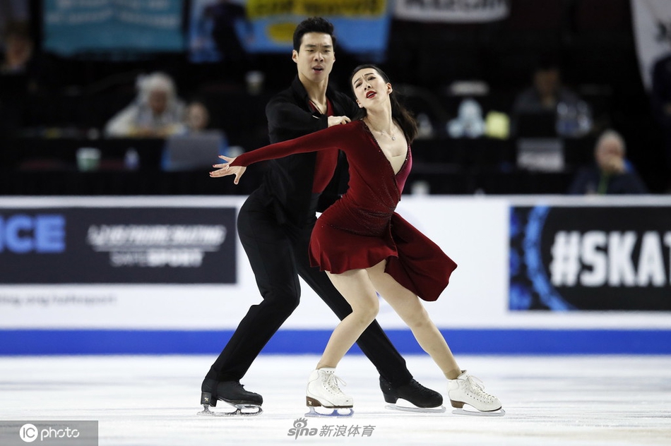 花滑大奖赛冰舞陈宏/孙茁鸣获第十