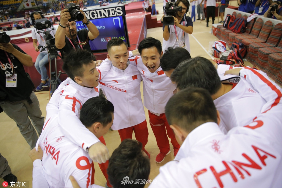 体操世锦赛中国男团惊险夺冠