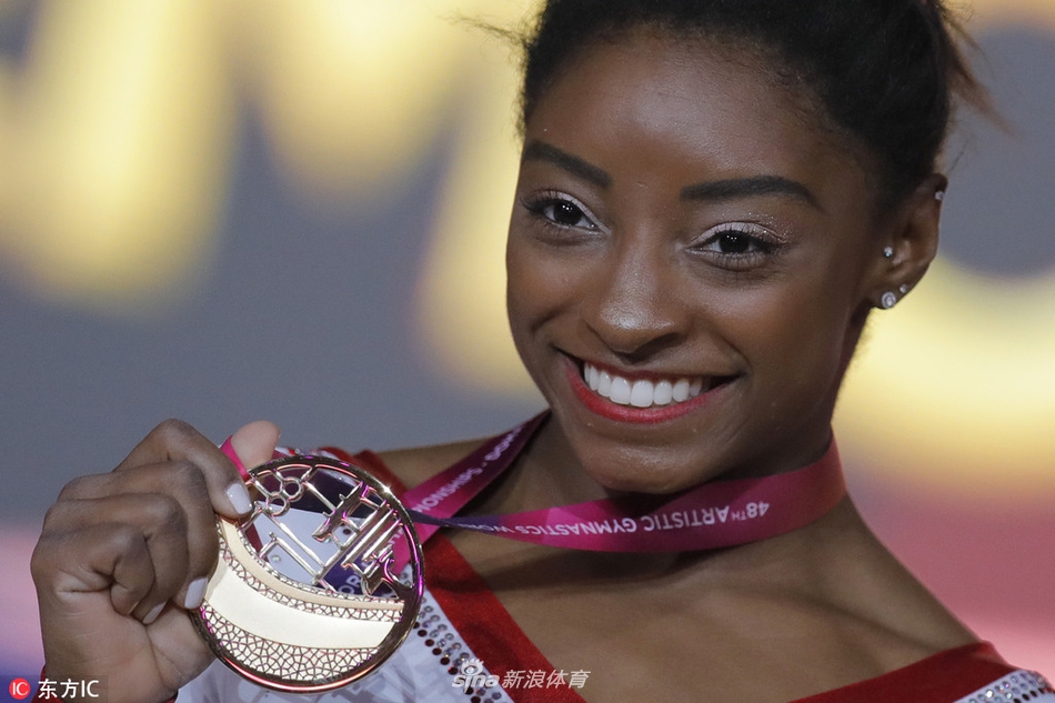 体操世锦赛女子跳马决赛拜尔斯夺冠