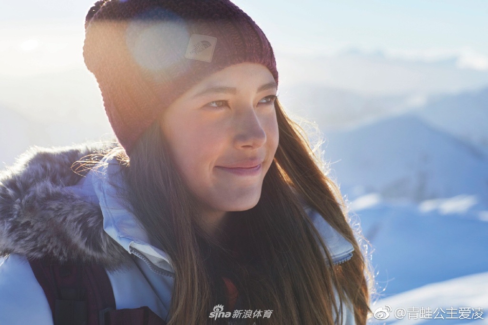 中国滑雪首位归化运动员谷爱凌美照