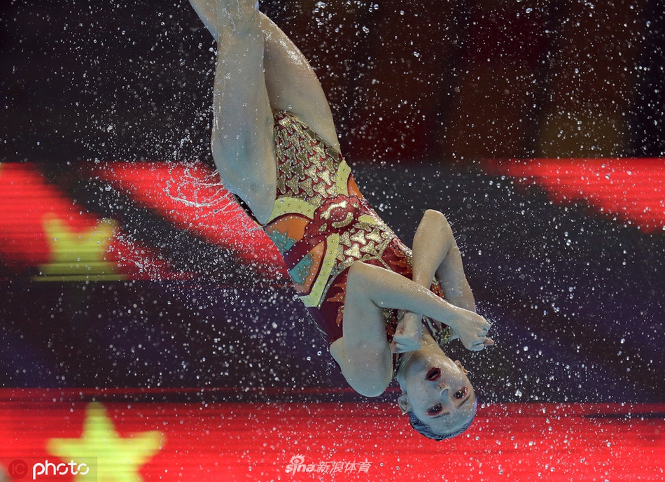 世锦赛花样游泳集体自由自选 中国亚军
