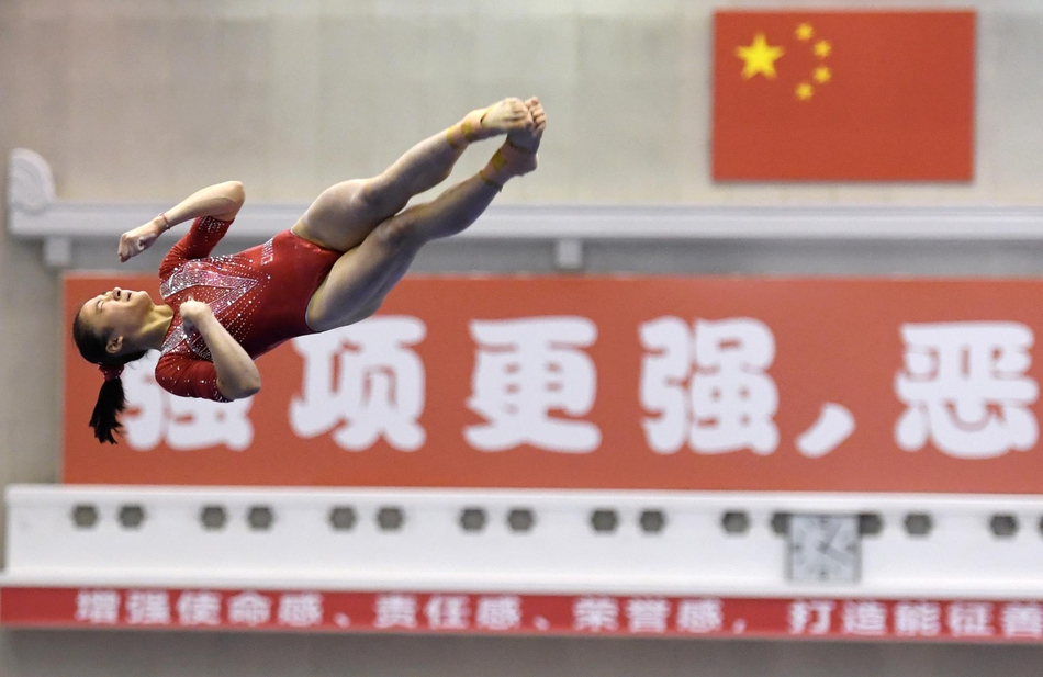中国体操队举行世锦赛选拔测验