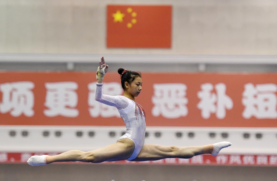 中国体操队举行世锦赛选拔测验