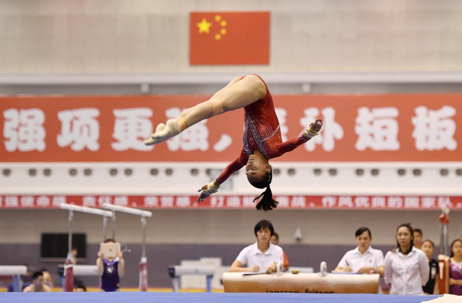 中国体操队举行世锦赛选拔测验