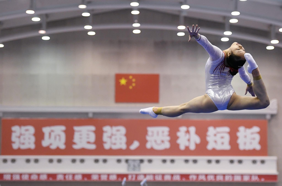 中国体操队举行世锦赛选拔测验