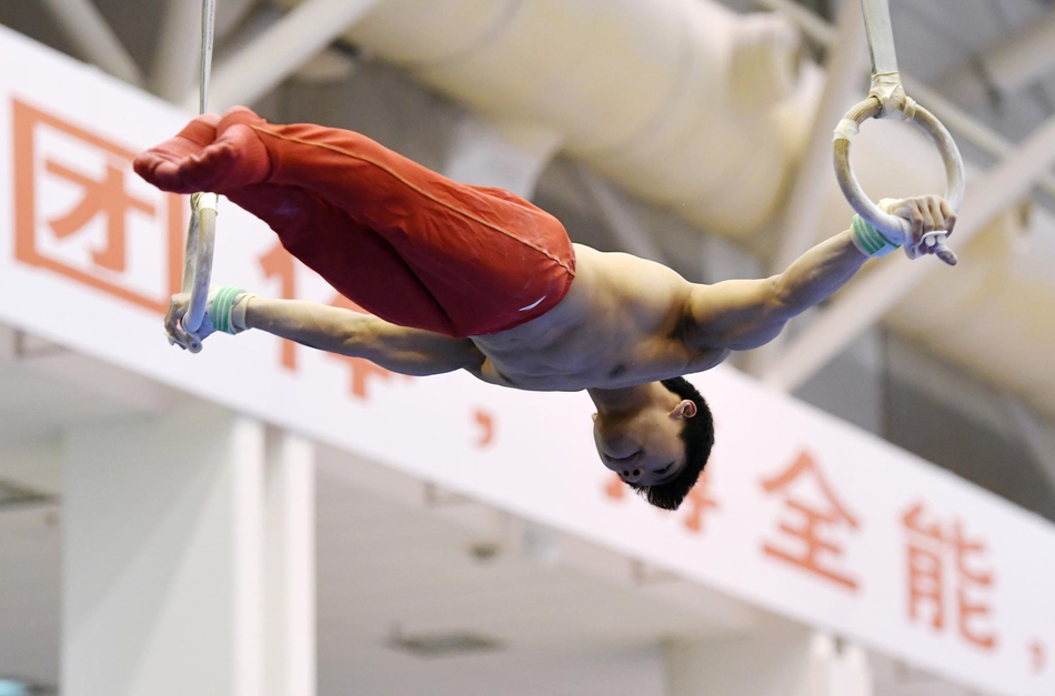 中国体操队举行世锦赛选拔测验