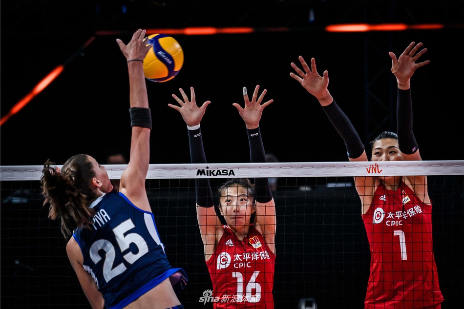 世联赛中国女排3-0意大利女排