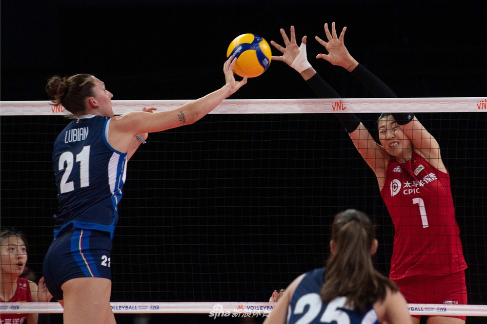 世联赛中国女排3-0意大利女排