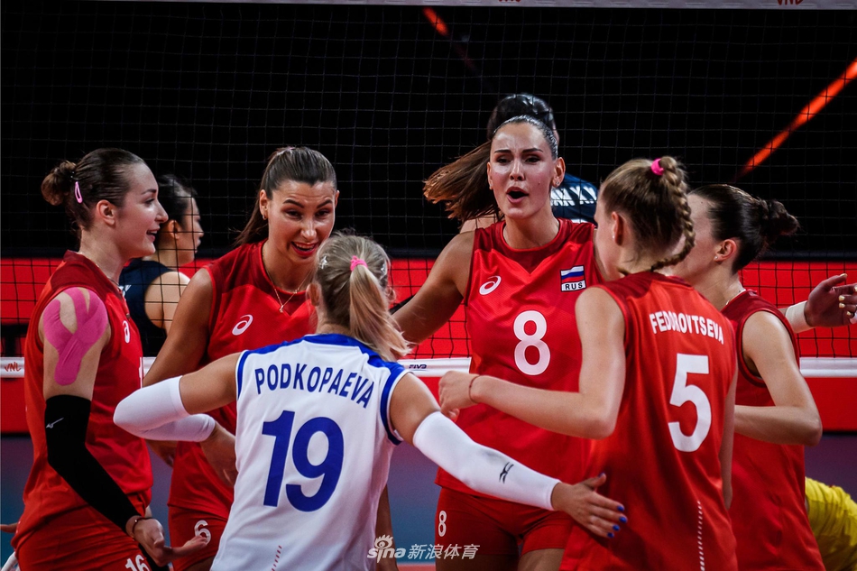 世联赛中国女排3-0俄罗斯女排