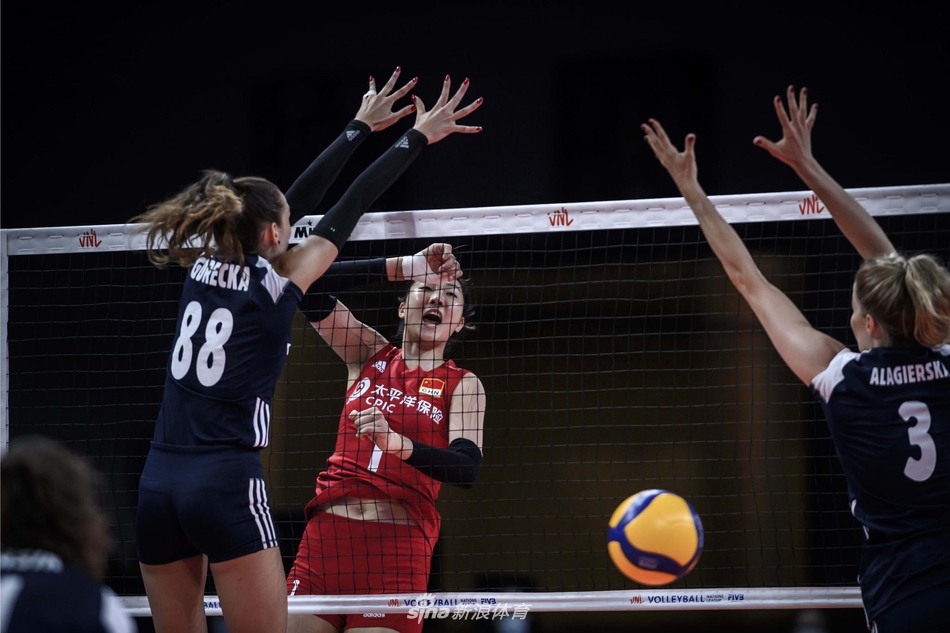 世联赛中国女排3-0波兰女排