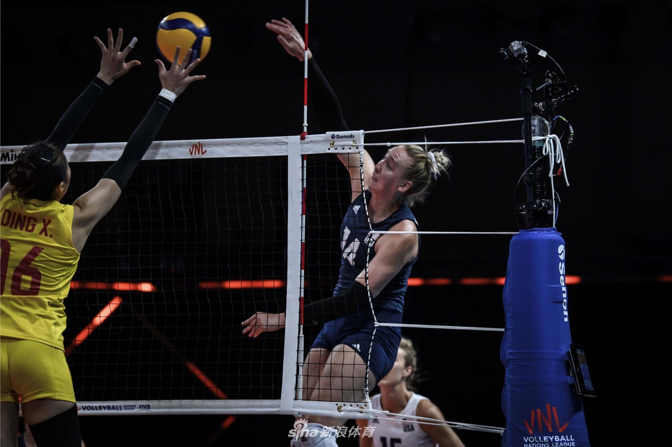 世联赛中国女排3-0美国女排