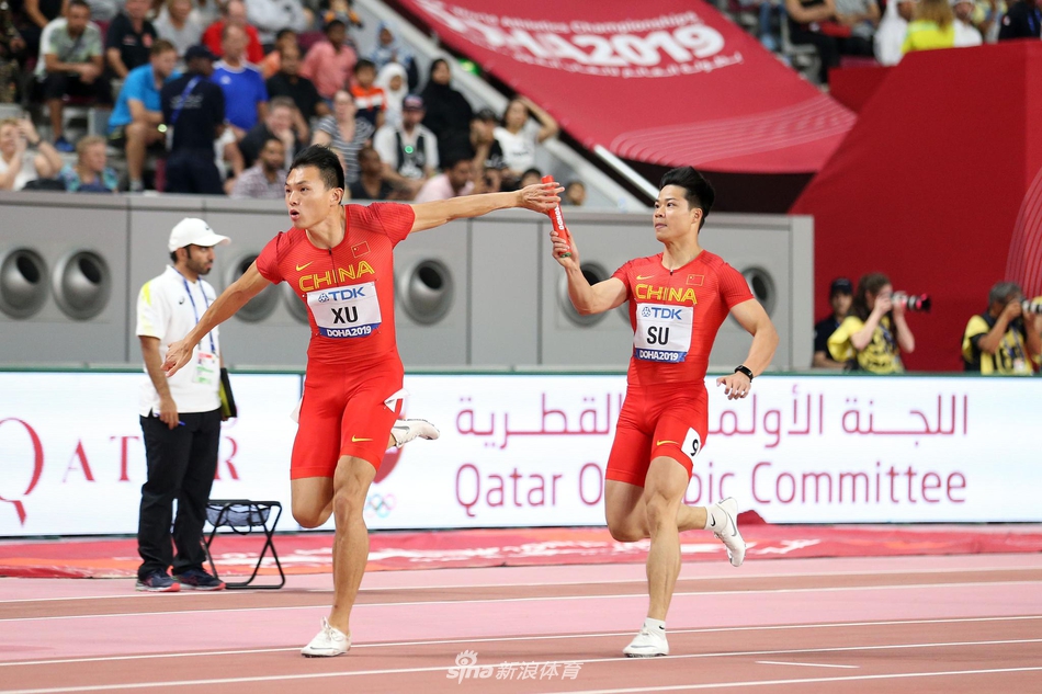 田径世锦赛男子4X100米接力 中国队晋级决赛