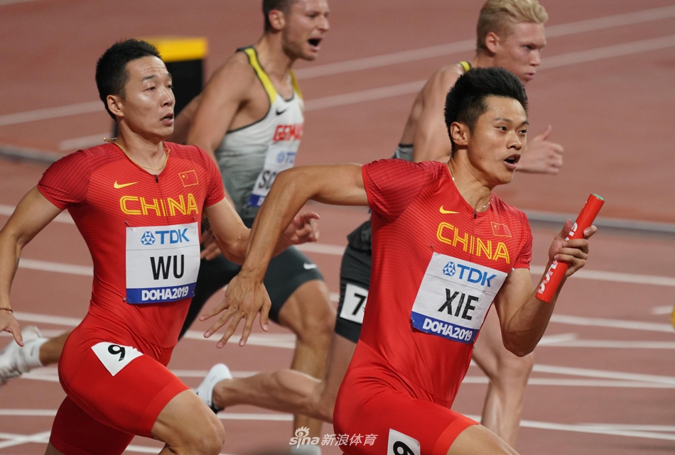 田径世锦赛男子4X100米接力 中国队晋级决赛