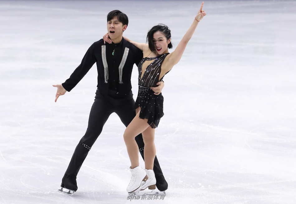 花滑四大洲赛双人短节目 隋文静/韩聪第三