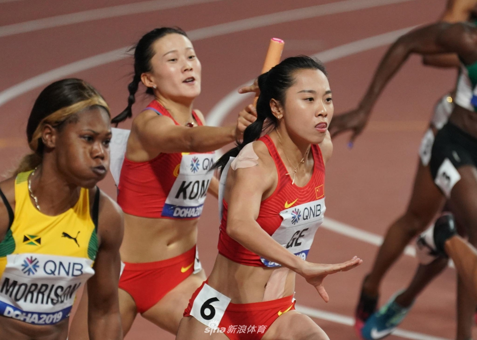田径世锦赛女子4X100米接力 中国队晋级决赛