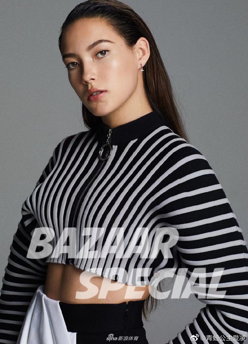 谷爱凌时尚大片秀马甲线