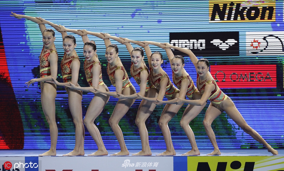 世锦赛花样游泳集体自由自选 中国亚军