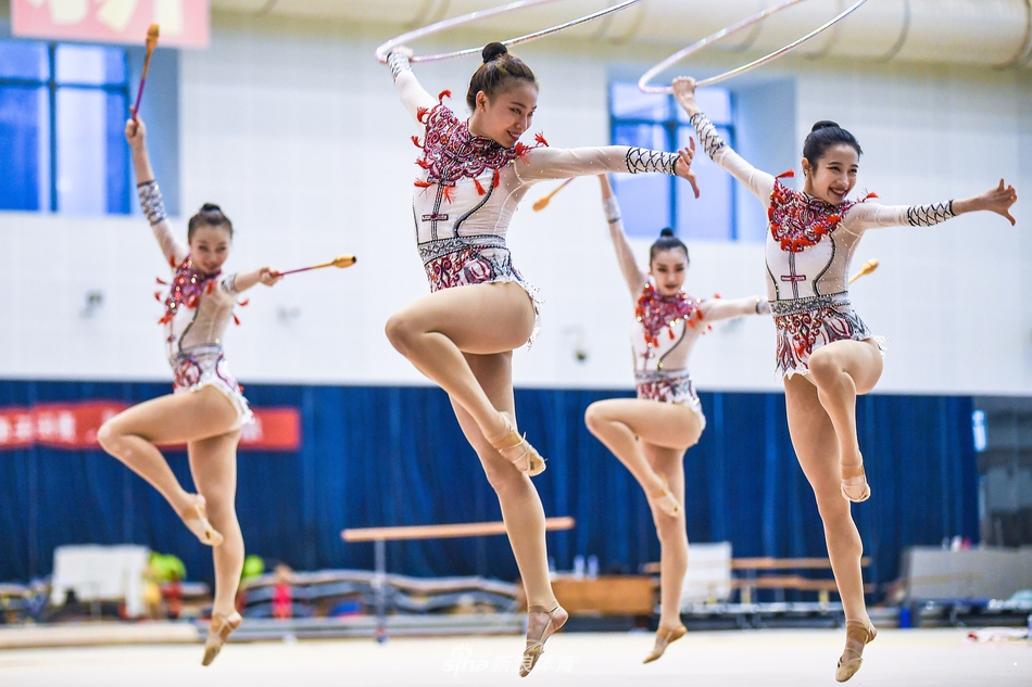 中国艺术体操队集体项目公开测验