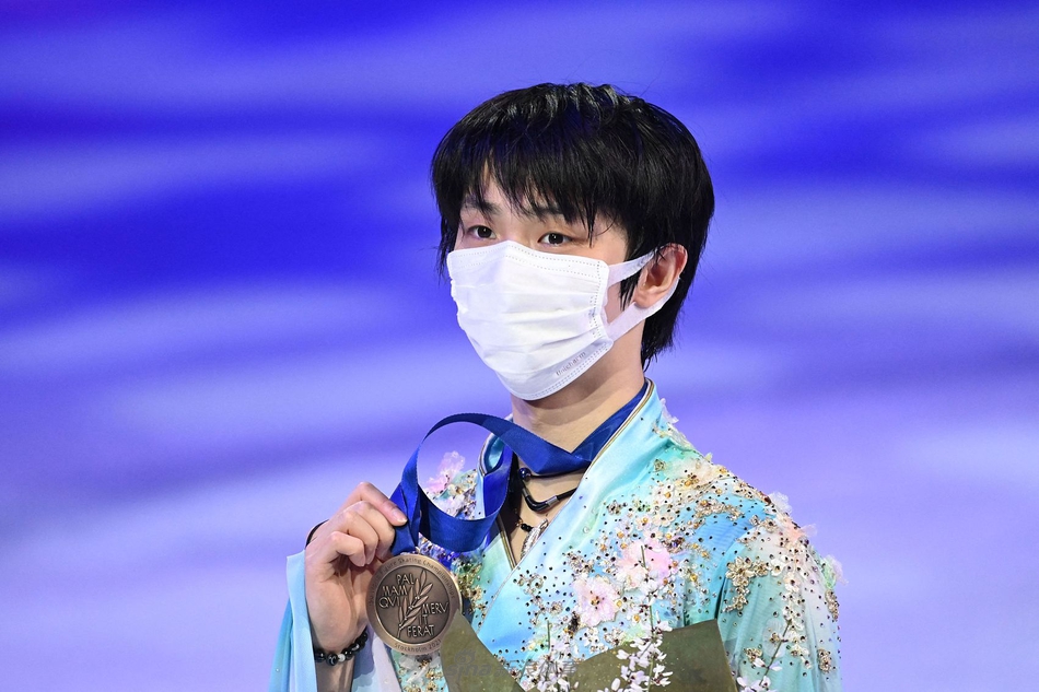 花滑世锦赛羽生结弦获得铜牌