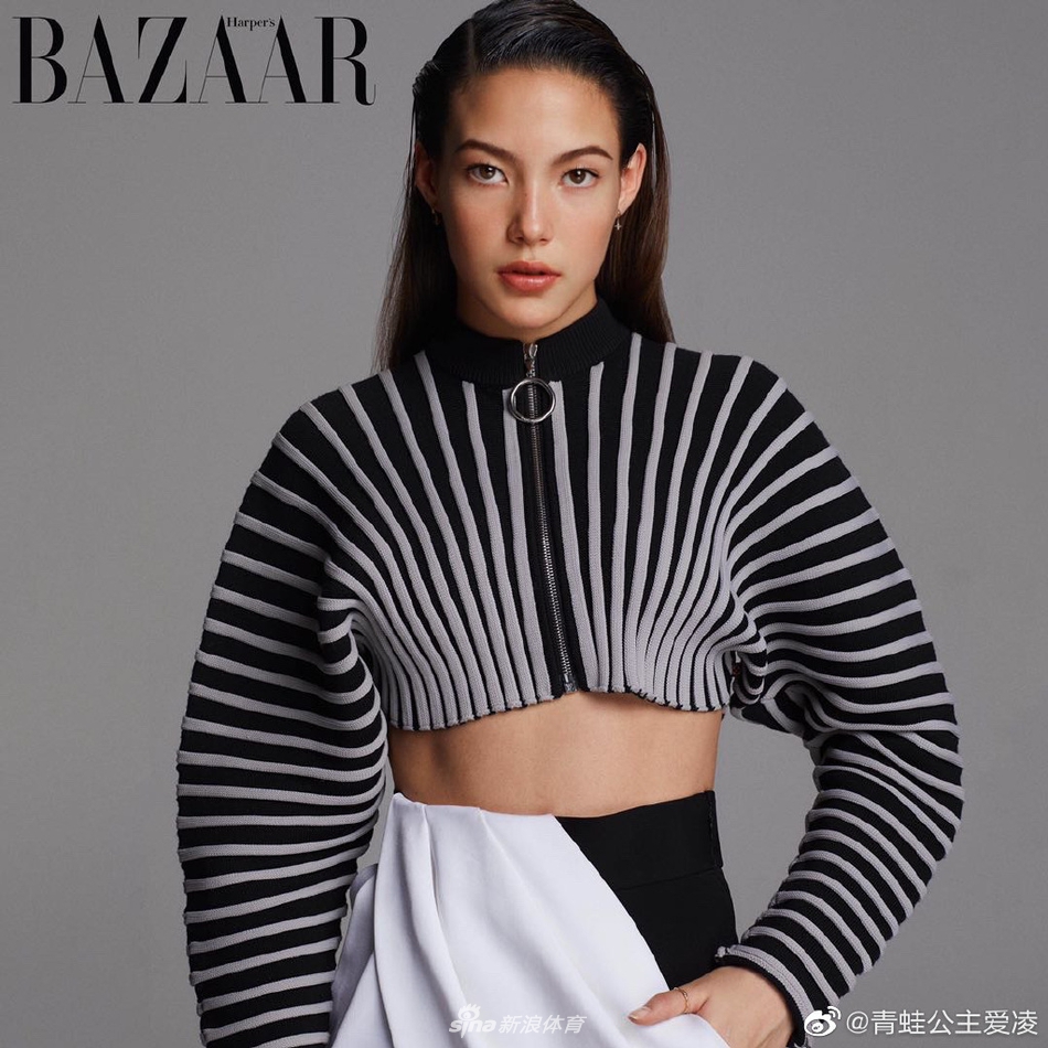 谷爱凌时尚大片秀马甲线