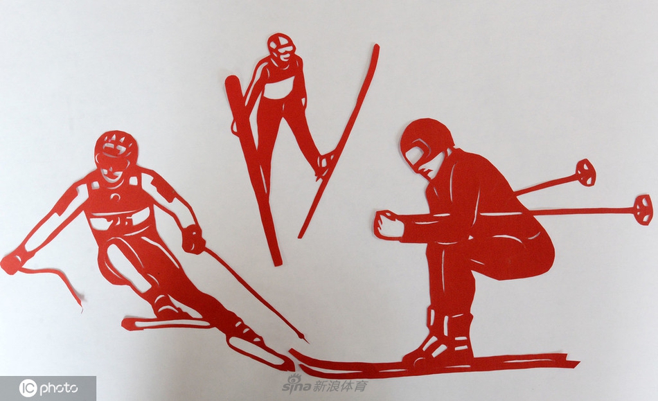 冬奥会运动剪纸图片