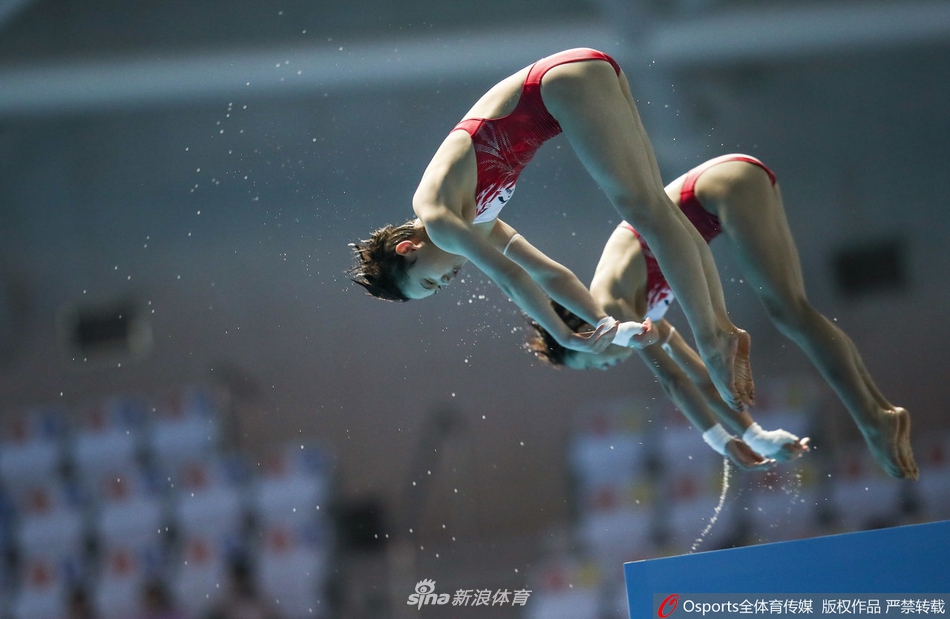 世锦赛跳水女双10米台决赛卢为/张家齐夺冠