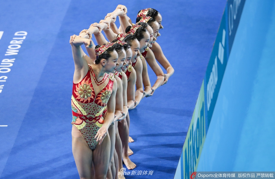 世锦赛花样游泳集体自由自选 中国亚军