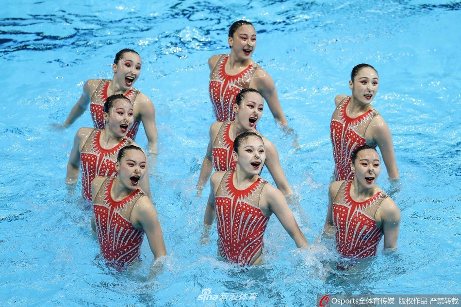 世锦赛花样游泳集体技术自选决赛 中国队获银牌