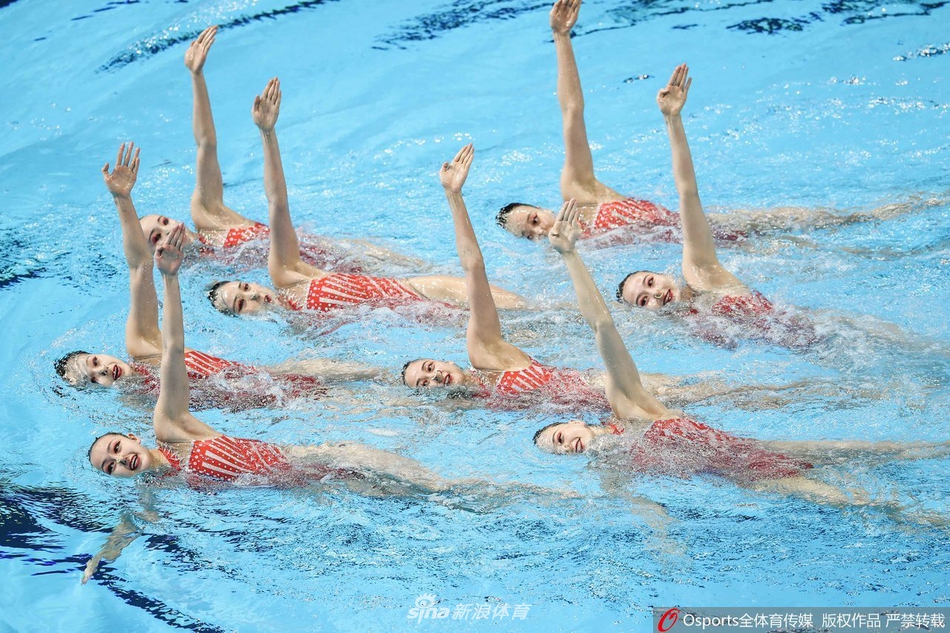 世锦赛花样游泳集体技术自选决赛 中国队获银牌