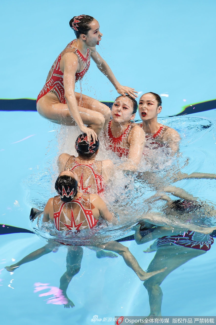 世锦赛花样游泳集体技术自选决赛 中国队获银牌